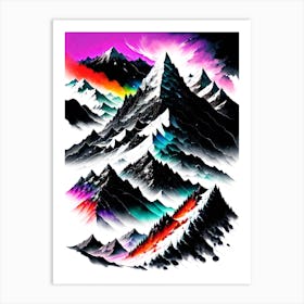 Rainbow Mountains Art Print