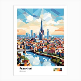 Frankfurt, Germany, Geometric Illustration 4 Poster Art Print
