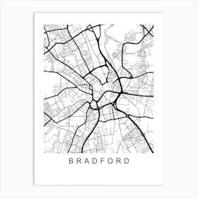 Bradford Map Art Print