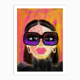 Lady In Sunglasses Art Print