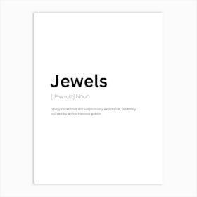 Jewels Definition Meaning Art Print