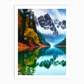 Mountain Lake In Autumn 4 Art Print