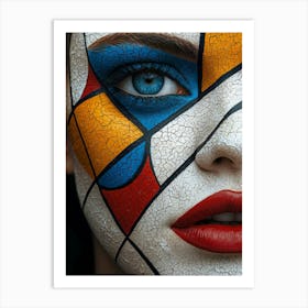 Geometric Portrait 0014 Geometric Portrait 0017 Geo Face 2 Art Print