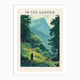 In The Garden Poster Green 3 Art Print