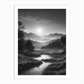 Sunrise Over The Valley Art Print