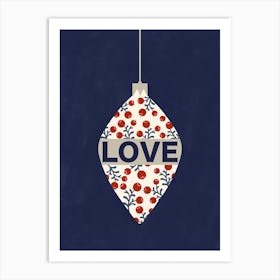 Love Christmas Ornament Art Print