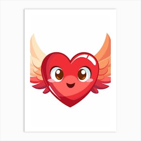 Heart With Wings 1 Art Print