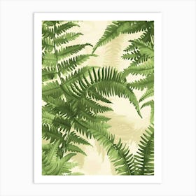 Pattern Poster Forked Fern 3 Art Print