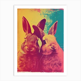 Bunnies Polaroid Inspired 2 Art Print