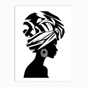 African Woman In A Turban 11 Art Print