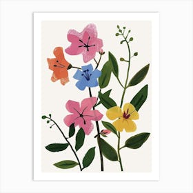 Painted Florals Bougainvillea 4 Art Print