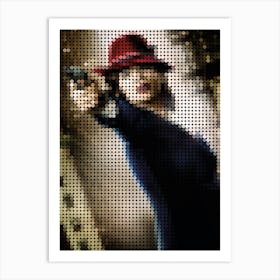 Marvels Agent Carter In A Pixel Dots Art Style Art Print