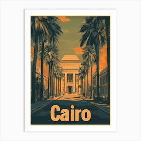 Aihrgdesign A Retro Travel Poster For Cairo Featuring The Gra A26f90b6 F8e6 43a0 9518 6fbe7aec2816 1 Art Print