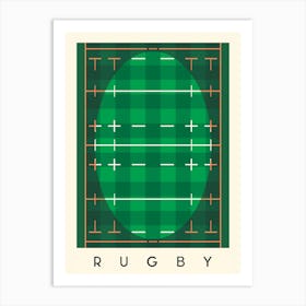 Rugby Minimalist Illustration Art Print