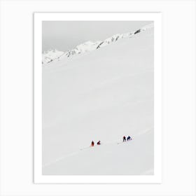 Andermatt, Switzerland Minimal Skiing Poster Art Print