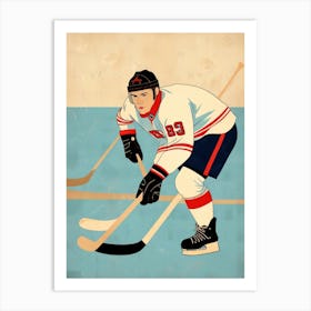 Hockey Player Art Print