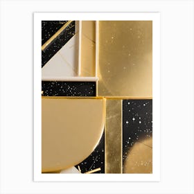 Gold And Black Art Print