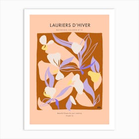 Botanic Collection - Peach Fuzz - Lauriers d'Hiver Winter Laurel Art Print Art Print