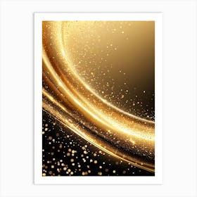 Gold Glitter Background 1 Art Print