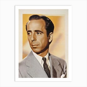 Humphrey BogMovies art Retro Collage Movies Art Print