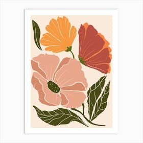 Watercolor Flowers 14 Art Print