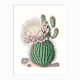 Echinocereus Cactus William Morris Inspired Art Print