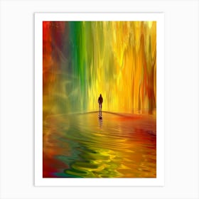 Rainbow Waterfall Art Print