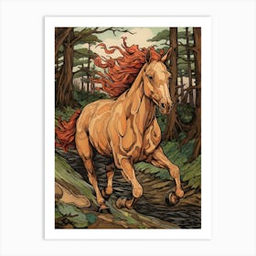 A Horse Painting In The Style Of Scumbling 3 Art Print