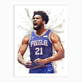 Joel Embiid Philadelphia Sixers 1 Art Print