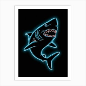 Neon Shark Art Print