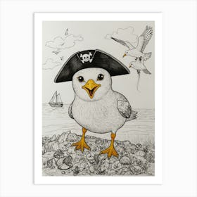 Pirate Seagull 4 Art Print