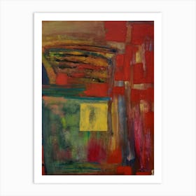 Bedroom Wall Art, Abstract with Warm Autumnal Colors Art Print