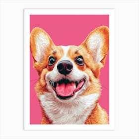 Corgi.Generated AI. Wall Art Print Art Print