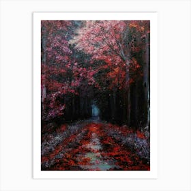 Path Through The Red Woods Art Print