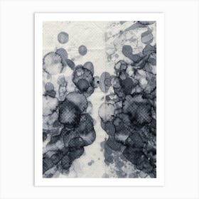 Alcohol Ink Gray Spots Art Print