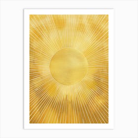 Golden Sunburst Background Art Print