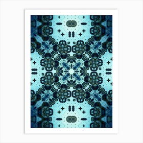 Abstract Pattern Blue Spots 2 Art Print