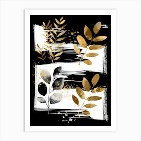 Gold Leaves 3 Art Print