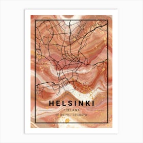 Helsinki Map Art Print