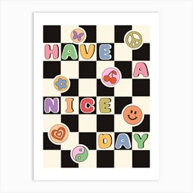 Have A Nice Day Y2k Stickers Art Print