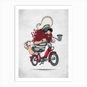 Sailor Scooter 2 Art Print