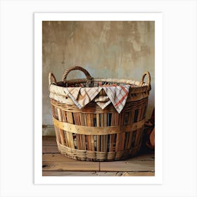 Basket Of Clothes Art Print