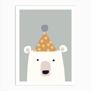 Party Polar Bear Art Print