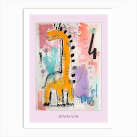 Abstract Dinosaur Graffiti Style Painting 2 Poster Art Print