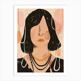 Woman With Necklace Art Print