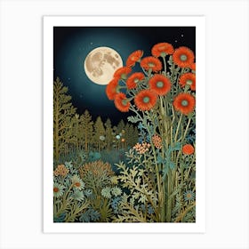 William Morris Moonlight In The Meadow 1 Art Print