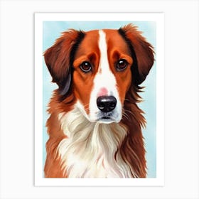 Nederlandse Kooikerhondje 2 Watercolour Dog Art Print