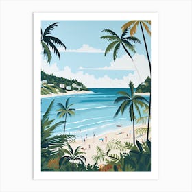 Carlisle Bay Beach, Barbados, Matisse And Rousseau Style 2 Art Print