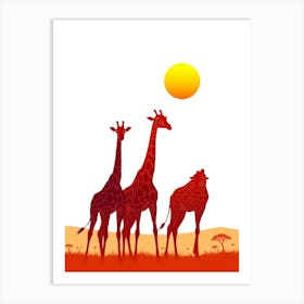 Giraffes Art Print