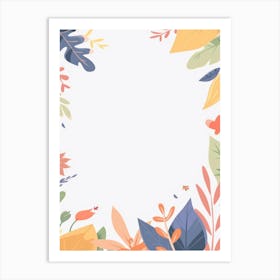 Autumn Leaves Frame Art Print